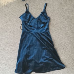 J.O.A. teal velvet dress